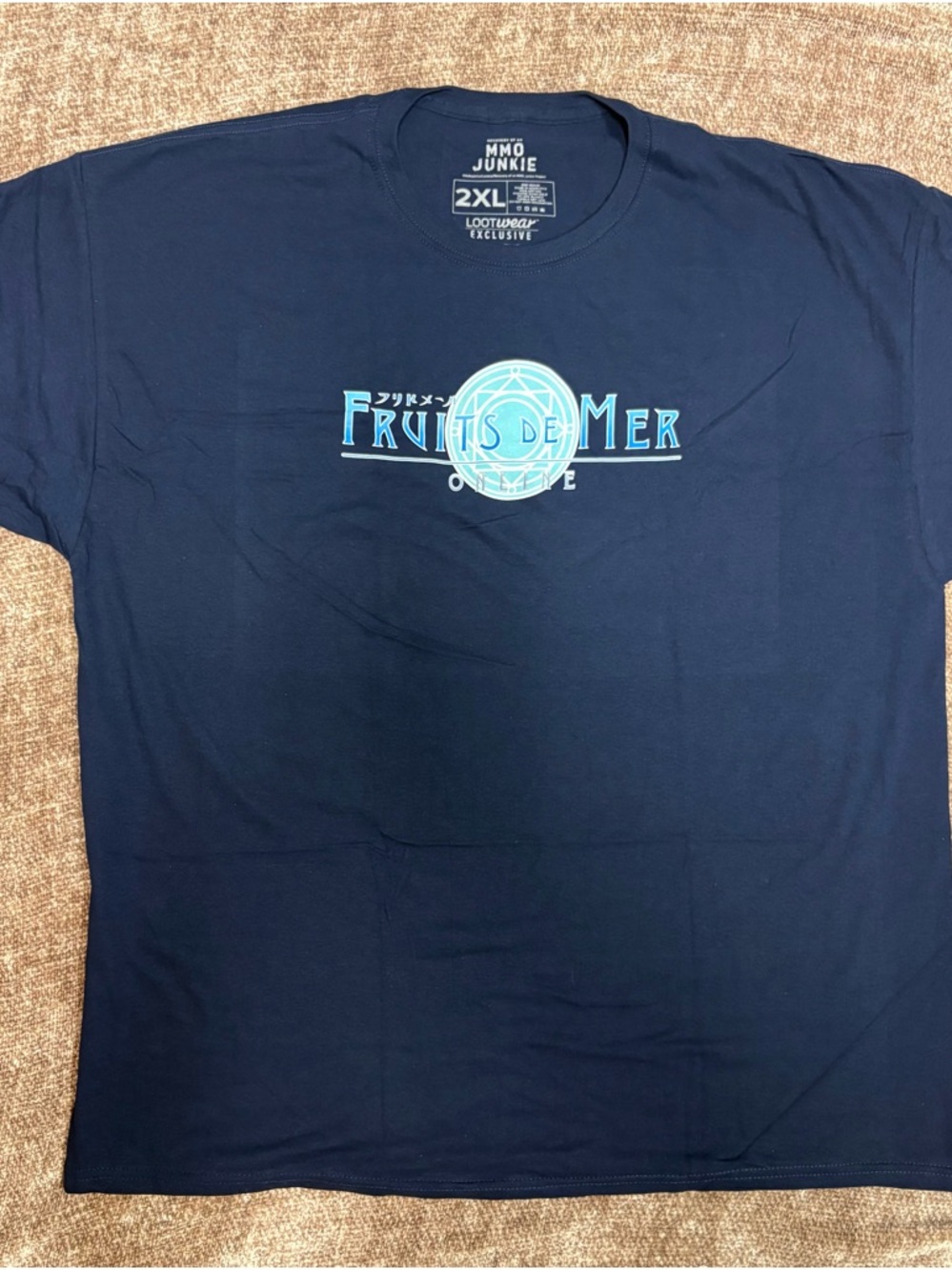 Loot Crate MMO Junkie Fruits de Mer T Shirt Men’s 2XL Navy Anime Exclusive